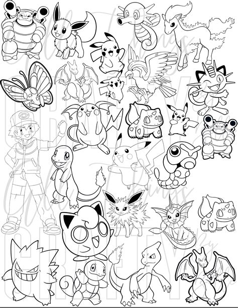 pokemon adult coloring page|3000+ FREE Pokemon Coloring Pages